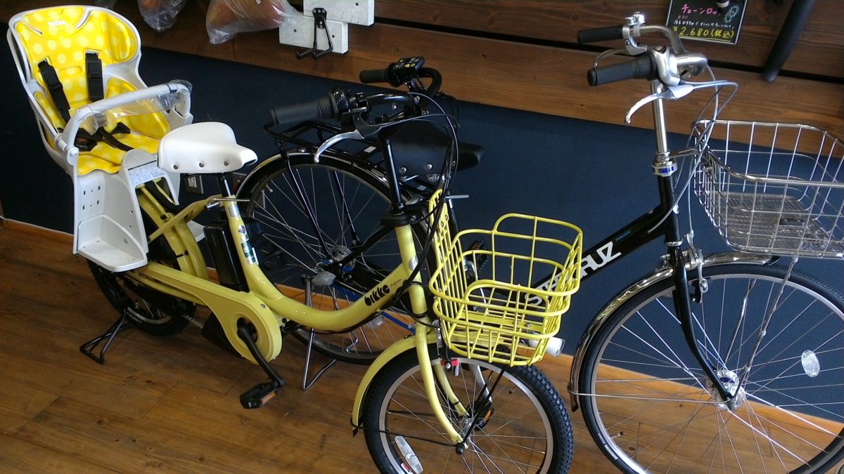 通学、送り迎え用に自転車の注文が増えてきました⤴